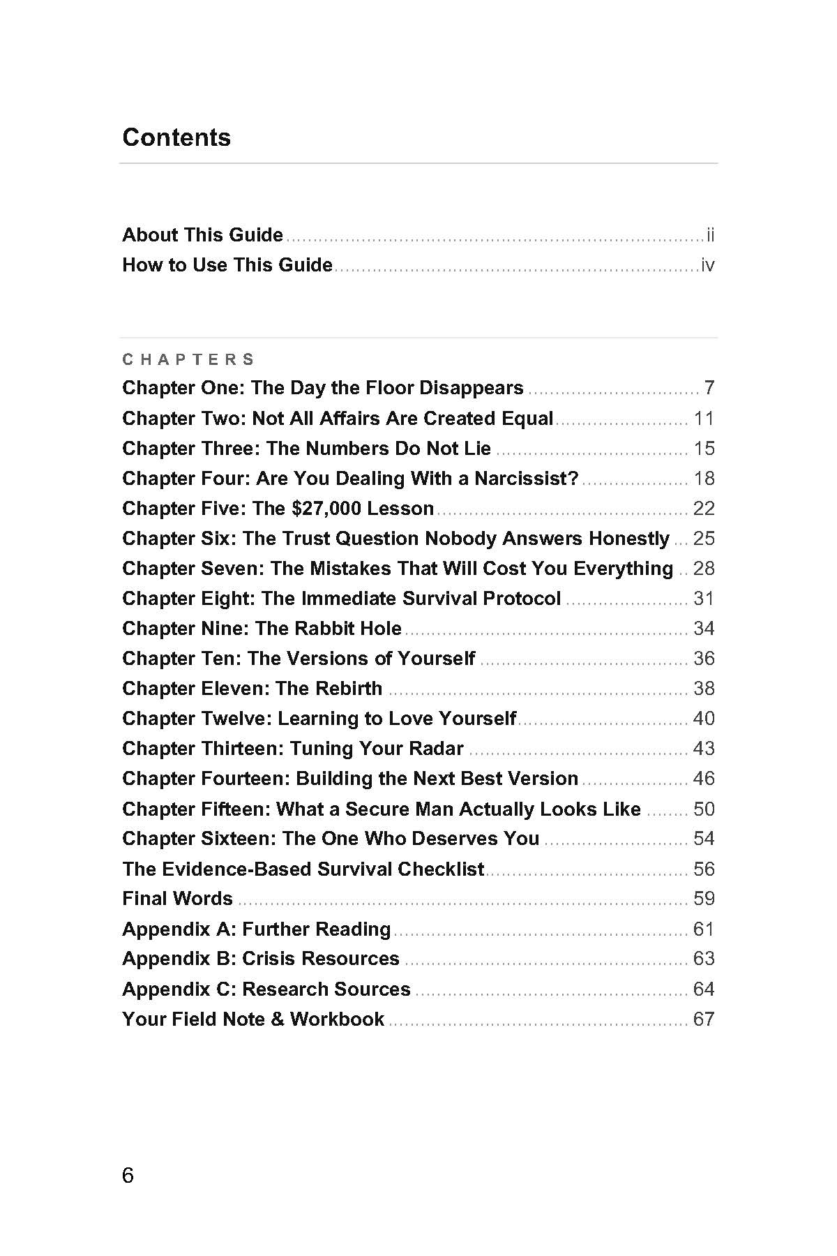 Table of contents